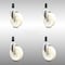 Service Caster 5 Inch 316SS Nylon Wheel Swivel 1 Inch Expanding Stem Caster Set SCC SCC-SS316EX20S514-NYS-1-4 - alternate 1